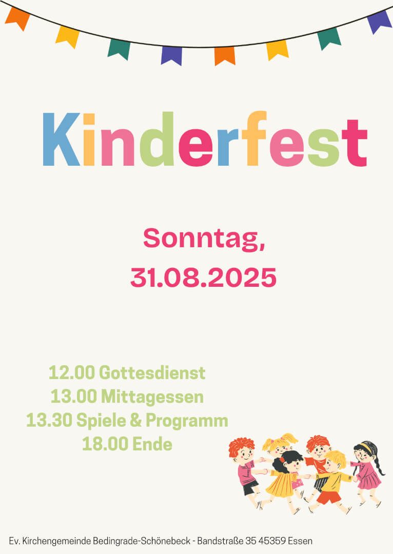 Evgl.Kirchengemeinde-Essen-Bedingrade-Schoenebeck-Kinderfest-Plakat-2025