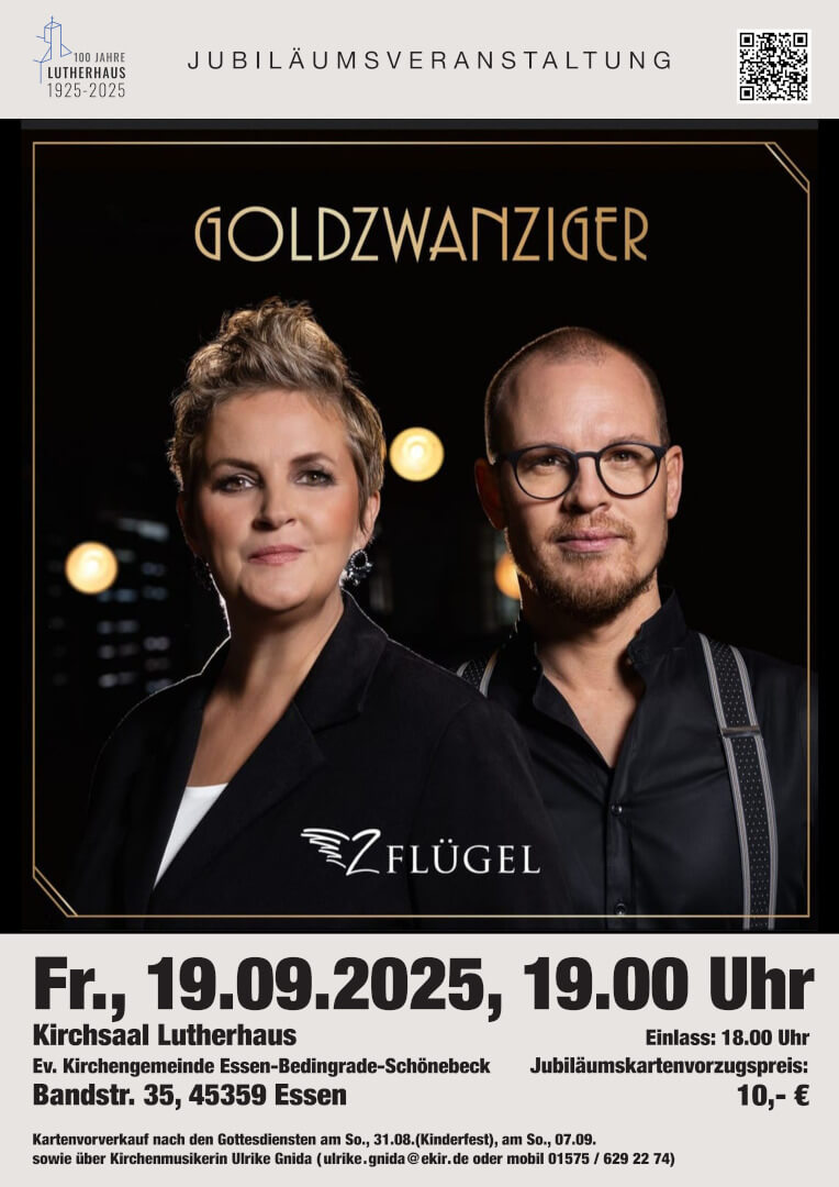 Evgl.Kirchengemeinde-Essen-Bedingrade-Schoenebeck-Goldzwanziger-Plakat