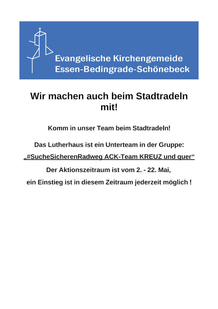 Evgl.Kirchengemeinde-Essen-Bedingrade-Schoenebeck-Stadtradeln-2026